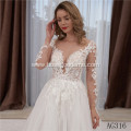 Sleeveless Ball Gown Lace Appliques bride long classic wedding dress